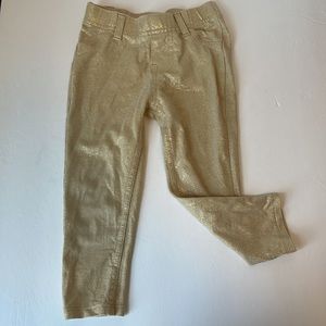 Gold Glitter Jeggings